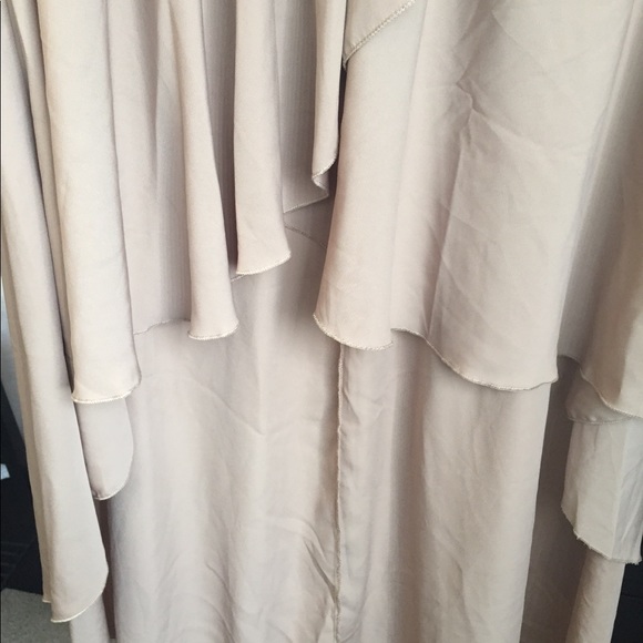 Beige High-Low Skirt - Picture 3 of 6